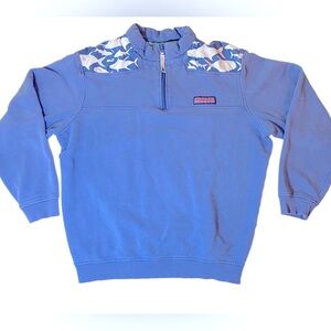 Vineyard Vines Blue and White Zip Up Sweatshirt Men or Women Chest 24”